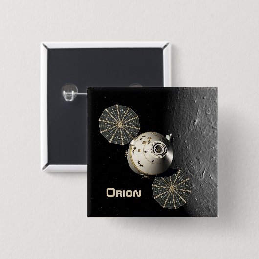 Orion Spacecraft in Lunar Orbit Vierkante Button 5,1 Cm (Voorkant /achterkant)