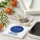 Orion Starseed Sleutelhanger – Blauw & Wit Ontwerp (Voorkant Rechts)