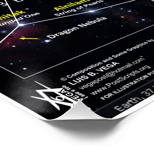 Orion sterrenbeeld van de kosmos perfect poster (Hoek)