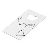 Orion the hunter Constellation Stars Creditkaart Flessenopener (Achterkant Gekanteld)