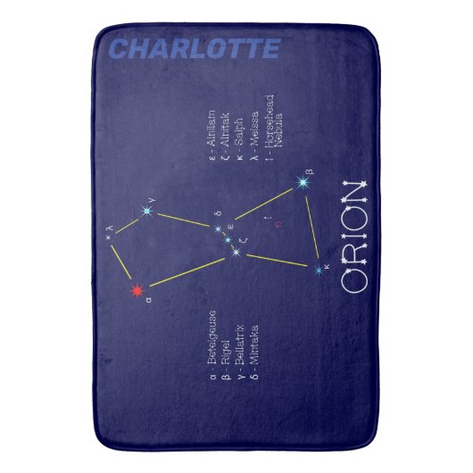 Orion van het noordelijk halfrond badmat (Voorkant Verticaal)