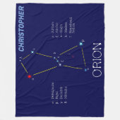 Orion van het noordelijk halfrond fleece deken (Voorkant)