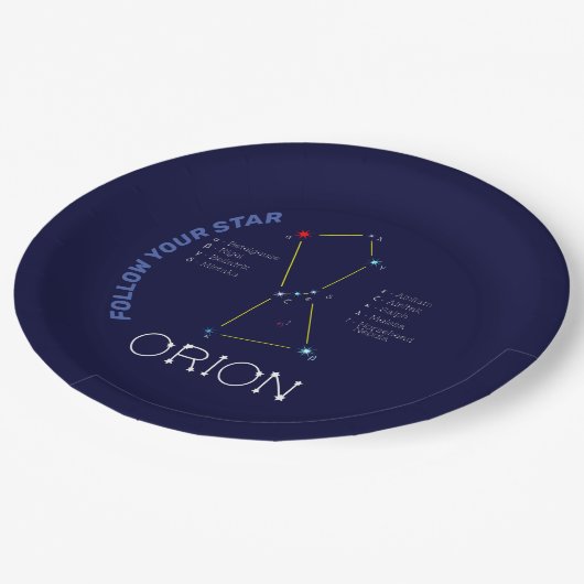 Orion van het noordelijk halfrond papieren bordje (Gekanteld)