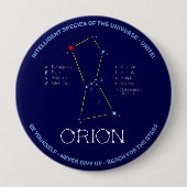 Orion van het noordelijk halfrond ronde button 4,0 cm (Voorkant)