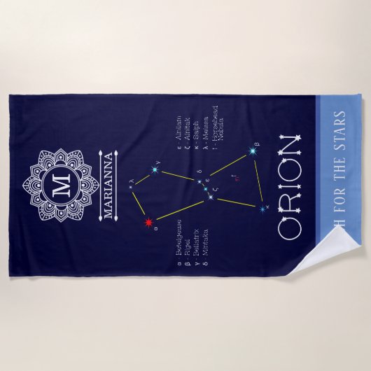 Orion van het noordelijk halfrond strandlaken (Voorkant)