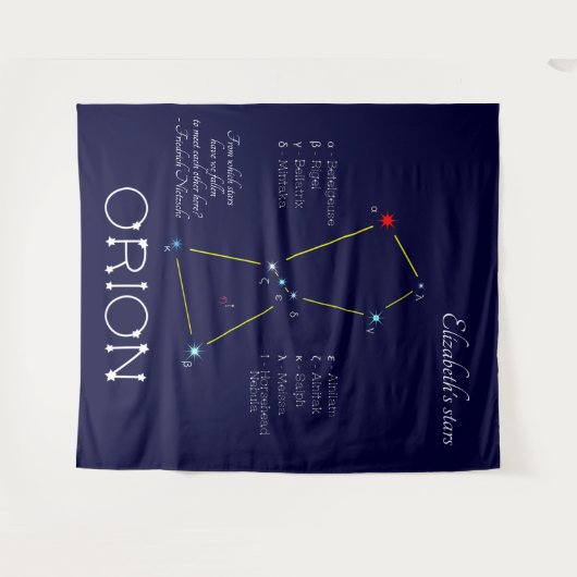 Orion van het noordelijk halfrond wandkleed (Voorkant (horizontaal))