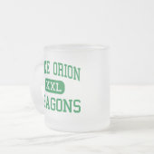 Orionmeer - Dragons - High - Lake Orion Michigan Matglas Koffiemok (Voorkant links)