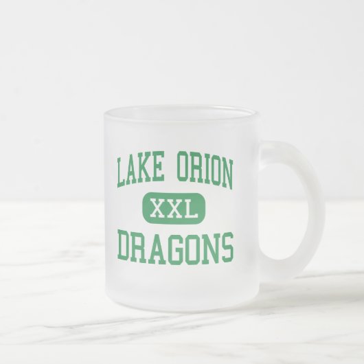 Orionmeer - Dragons - High - Lake Orion Michigan Matglas Koffiemok (Rechts)