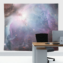 Orionnevel Astronomie blauw Roze paarse hemel ster Wandkleed
