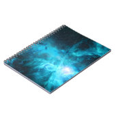 Orionnevel, blauw licht, astronomie. notitieboek (Linkerzijde)