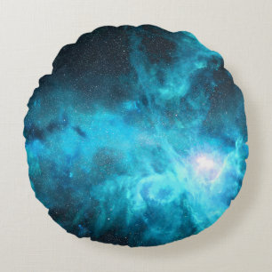 Orionnevel, blauw licht, astronomie. rond kussen