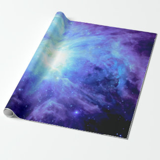 Orionnevel Blauwgroene Spiraalsterrenstelsel Inpak Cadeaupapier