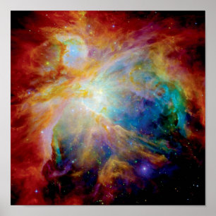 Orionnevel Hubble Spitzer Telescoop Ruimte Foto Poster