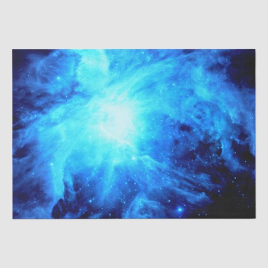 Orionnevel Levendig Blauw Tissuepapier (Voorkant)