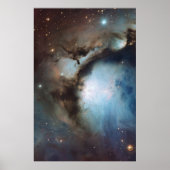 Orionnevel Messier 78 echte ruimtefoto Poster (Voorkant)