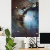Orionnevel Messier 78 echte ruimtefoto Poster (Thuiskantoor)