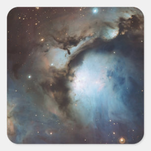 Orionnevel Messier 78 echte ruimtefoto Vierkante Sticker