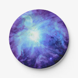 Orionnevel Periwinkle Blauwe Steraar Papier Borden Papieren Bordje