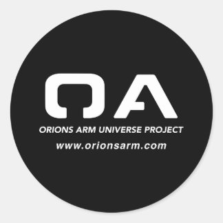 Orion's Arm Universum Project Effen Zwarte Sticker