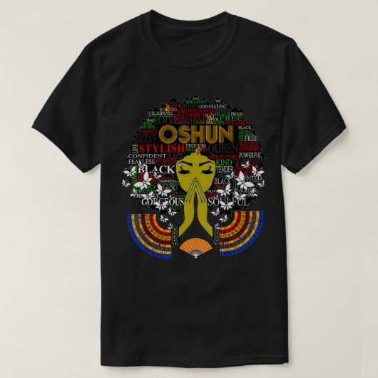 Orisha Oshun Godin of Divinity, Femininity and T-shirt (Design voorkant)