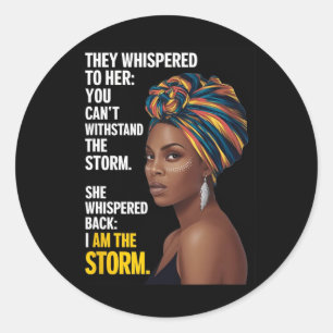 Orisha Oya Ik ben het Storm - Black History Month Ronde Sticker