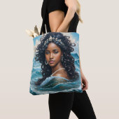 Orisha Yemaya Afrikaanse Godin Schilderij Tote Bag (Dichtbij)