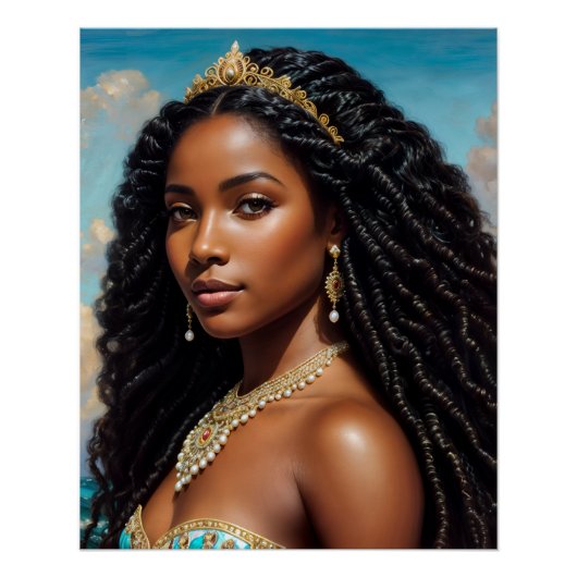 Orisha Yemaya Water Godin Art Perfect Poster (Voorkant)