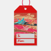 Orizuru Festival Pattern Cadeaulabel (Achterkant)
