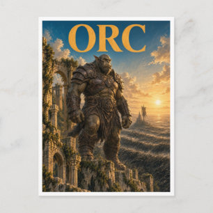 Ork, Gotisch Fantasie Monster Briefkaart