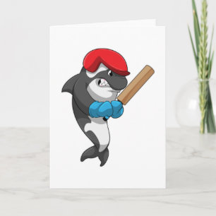 Orka bij Cricket met cricketbat Kaart