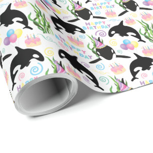 Orka Birthday Wrapping Paper Cadeaupapier