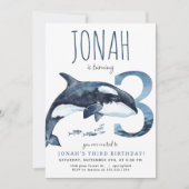 Orka derde verjaardag uitnodiging (Voorkant)