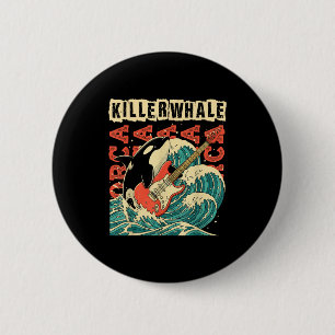 Orka die gitaar speelt, respecteer de lokale oceaa ronde button 5,7 cm