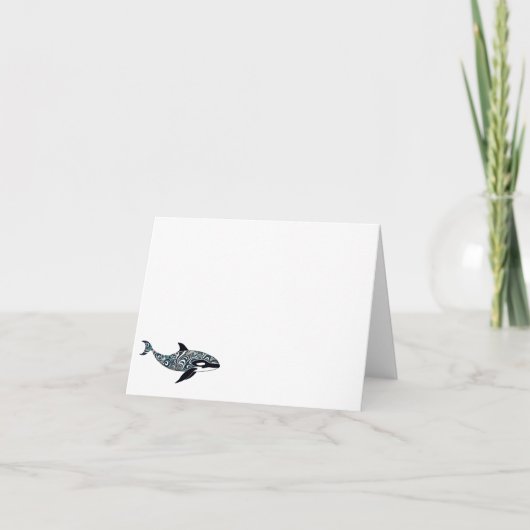 Orka doodle Small Notitiekaartje (Voorkant)