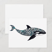 Orka doodle Small Notitiekaartje (Voorkant / Achterkant)