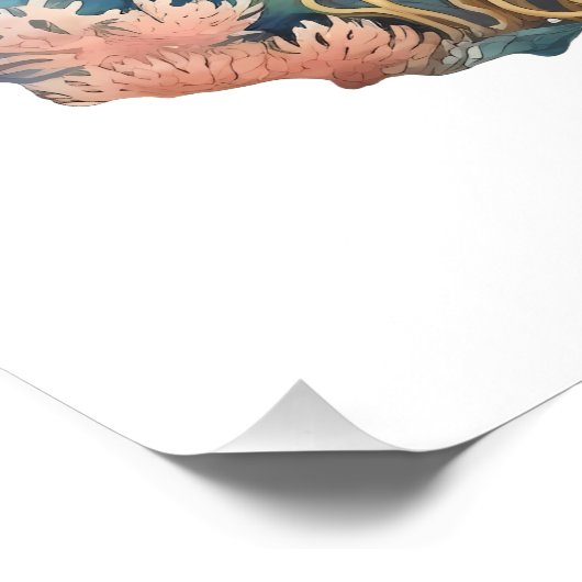 Orka en koraal perfect poster (Hoek)