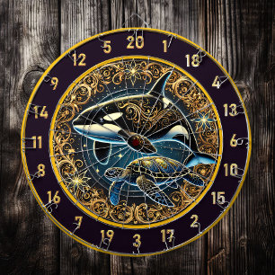 Orka en Schildpad Dartbord Wand Centerstuk