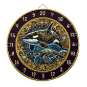 Orka en Schildpad Dartbord Wand Centerstuk (Voorkant)