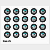 Orka er walvis voor ronde sticker (Vel)