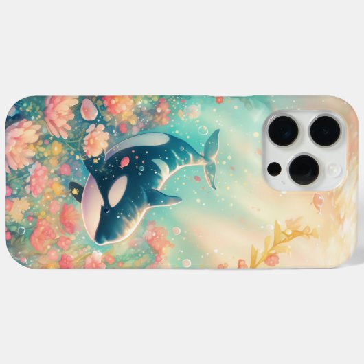 Orka Floral World Case-Mate iPhone Case (Achterkant (horizontaal))