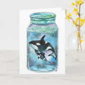 Orka in de Kruik Kaart (Gele Bloem)