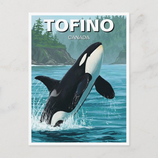 Orka in Tofino Canada Reizen Briefkaart (Voorkant)