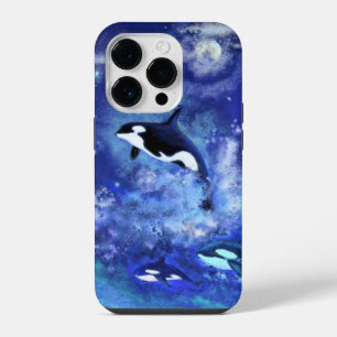Orka iPhone Hoesje Blauw Volle Maan iPhone 14 Plus Hoesje