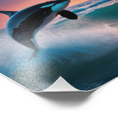 Orka jumping foto afdruk (Hoek)