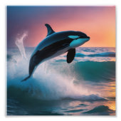 Orka jumping foto afdruk (Voorkant)