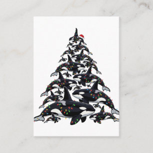 Orka Kerstboom voor Oceaan- en Zeelevenliefhebbers Contactkaartje