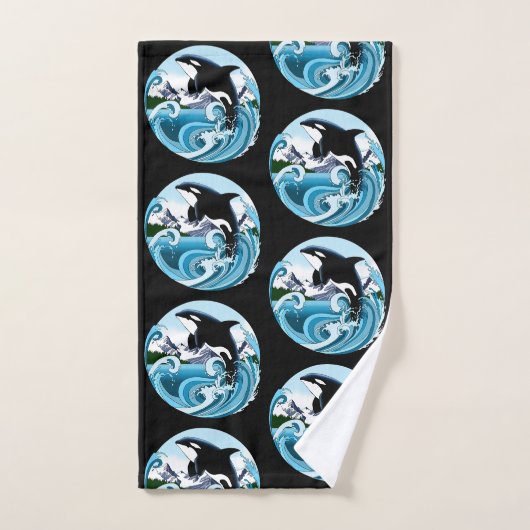 Orka Killer Whale Blue Ocean Bad Handdoek (Handdoek)