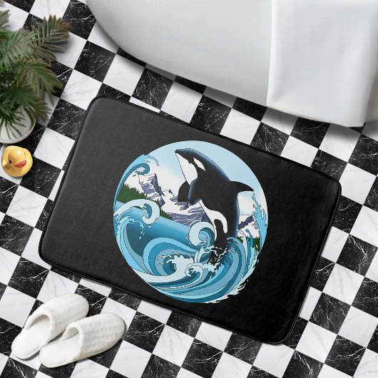 Orka Killer Whale Blue Ocean Badmat