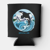Orka Killer Whale Blue Ocean Blikjeskoeler (Voorkant)