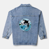 Orka Killer Whale Blue Ocean Denim Jacket (Achterkant)